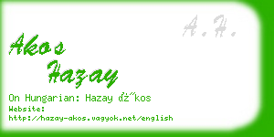 akos hazay business card